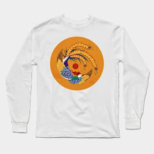 Minhwa: Asian Phoenix E Type (Korean traditional/folk art) Long Sleeve T-Shirt